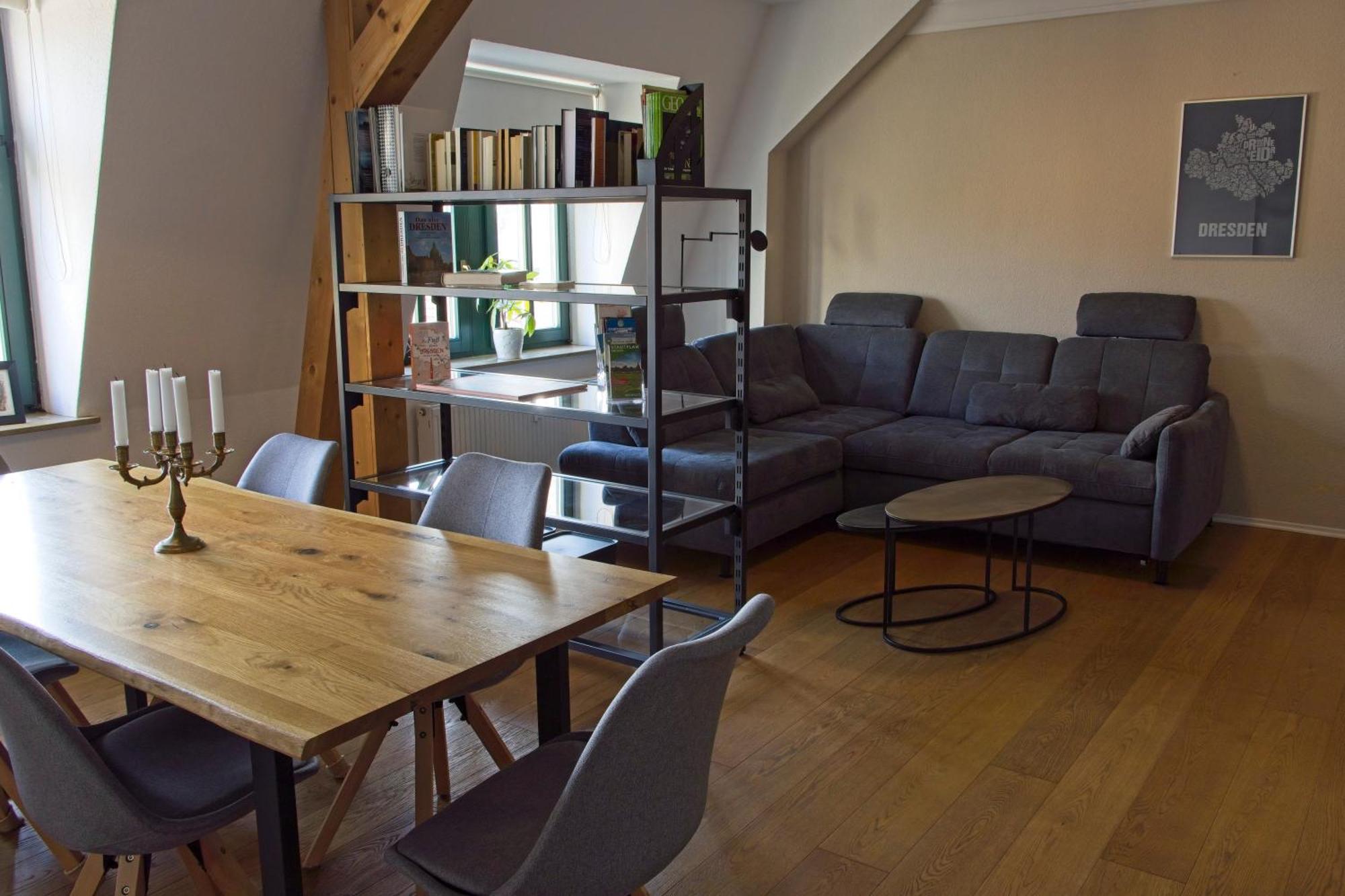 Neustadt-Aussicht - Grosse Wohnung Mit Balkon Drezno Zewnętrze zdjęcie